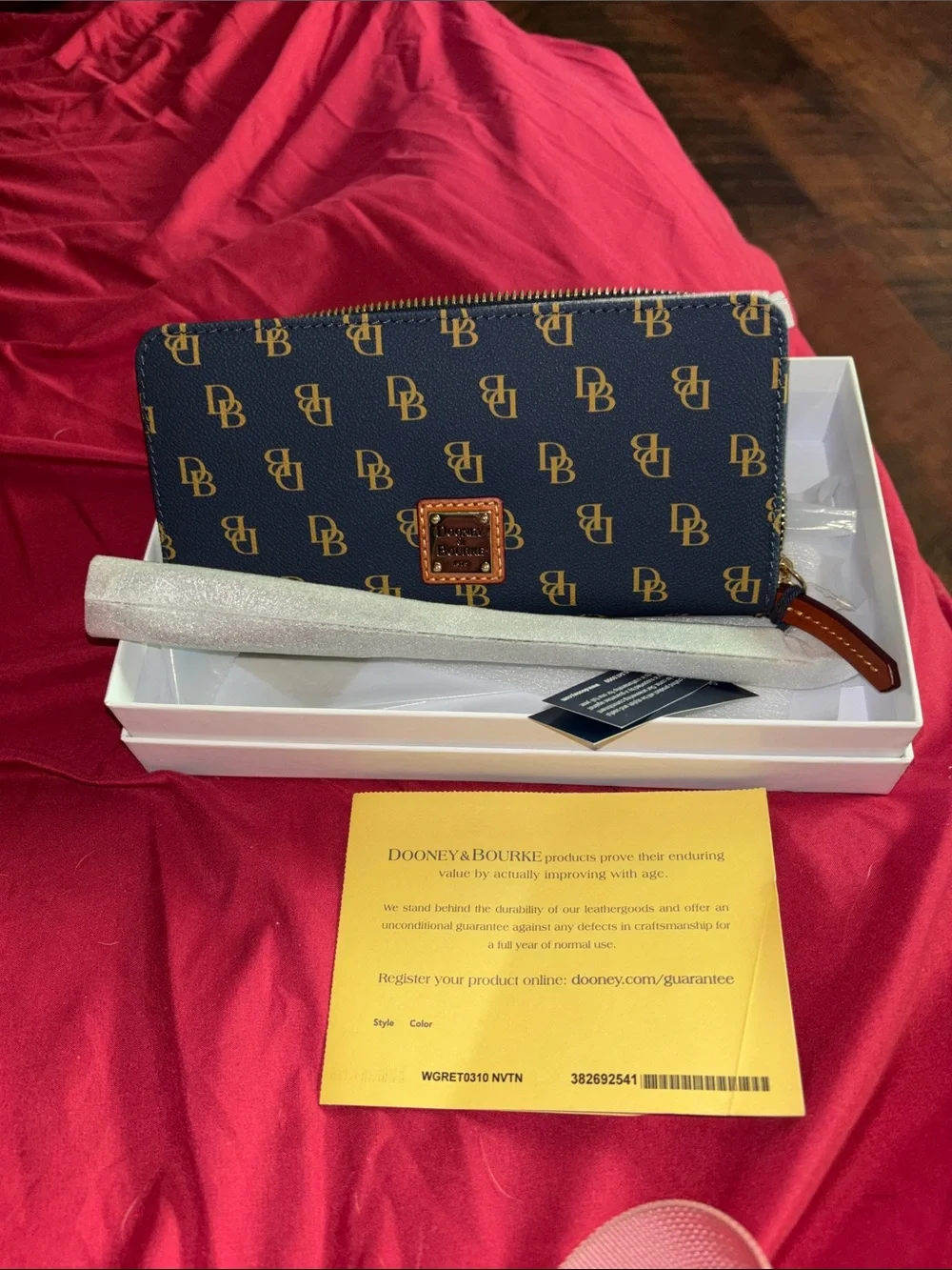 Dooney & Bourke Gretta Large Zip Around Clutch Wallet New